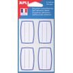 Apli Agipa - 32 Étiquettes scolaires cadre et lignes bleus - 33 x 53 mm - réf 111934