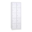 3700339894604-Vestiaire 2 colonnes soit 10 cases monobloc - H180 x L60 x P50 cm - blanc--0