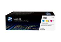 HP 128A - Pack de 3 - cyan, magenta, jaune - cartouche laser d