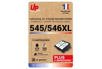 Cartouche compatible Canon PG-545/CL-546XL - Pack de 2 - noir, cyan, magenta, jaune - Uprint