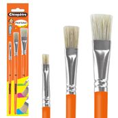 Cléopâtre - Pack de 3 brosses - soie de porc - N° 6, 10,14