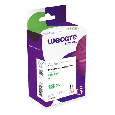 8715057210341-Cartouche compatible Epson 18XL Pâquerette - pack de 4 - noir, jaune, cyan, magenta - Wecare--0