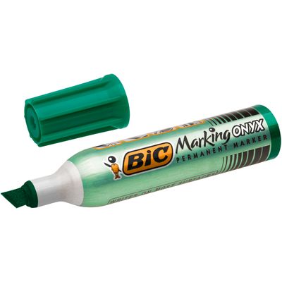 3086121481024-BIC ONYX 1481 - Marqueur permanent - pointe biseau - vert--1