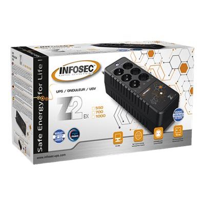3700085660850-INFOSEC Z2 EX 550 - onduleur 6 prises - 550 VA-Angle gauche-3